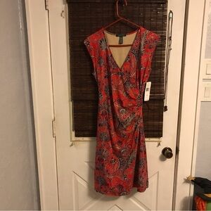 NWT Lauren Ralph Lauren Sleeveless Wrap dress